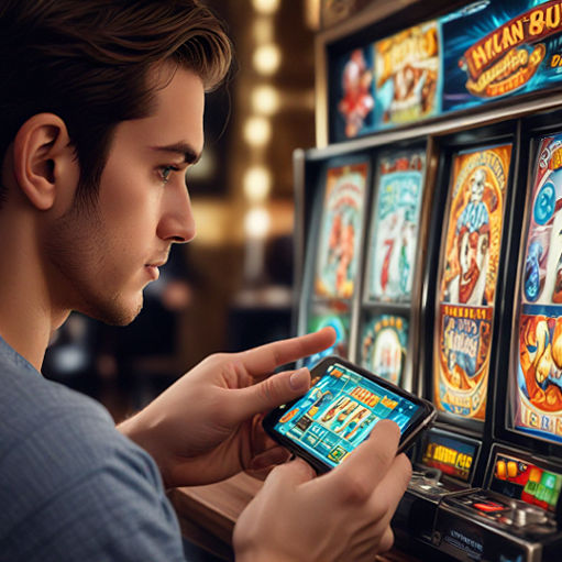 A player intensely focused on a gaming screen at Sule Slot, with vibrant colors and dynamic graphics.
